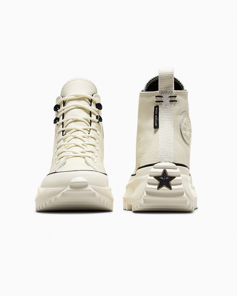 Converse Run Star Hike Platform Leren Zwart Wit | 5741-MPRTW