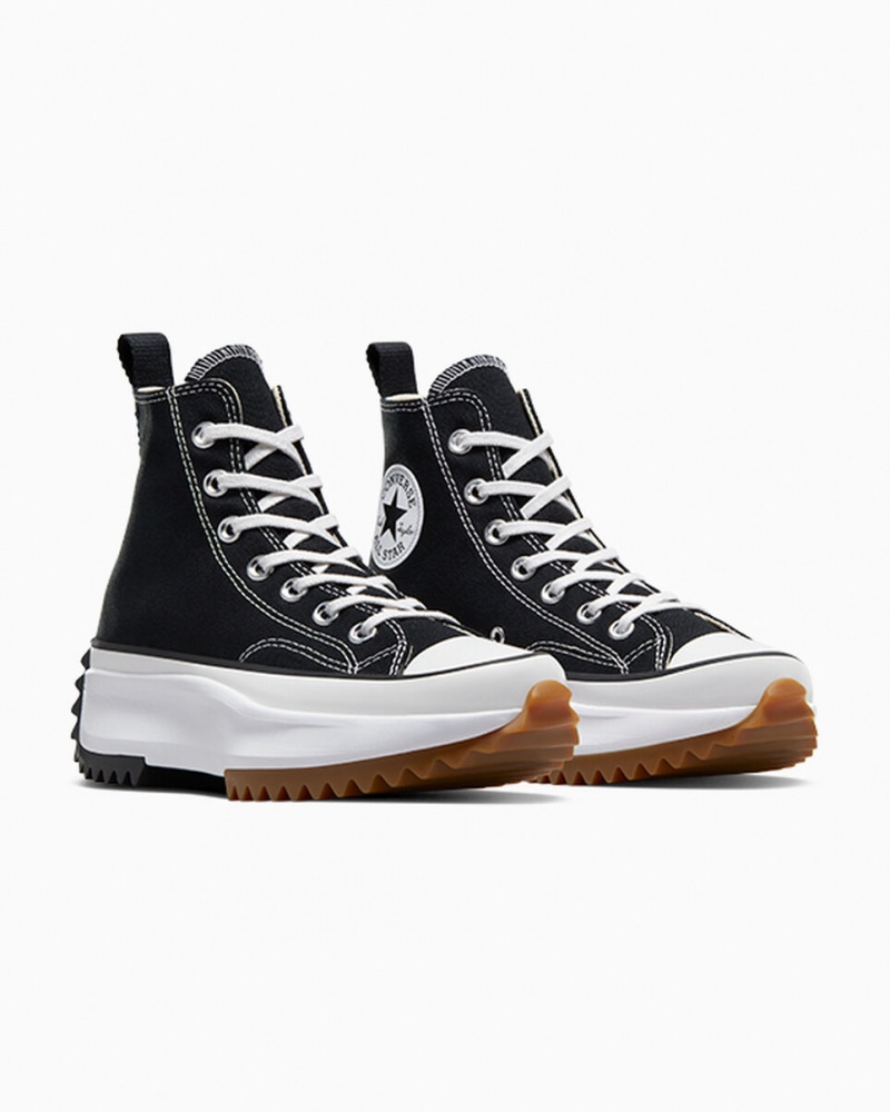 Converse Run Star Hike Platform Zwart Wit | 4182-KYCPQ