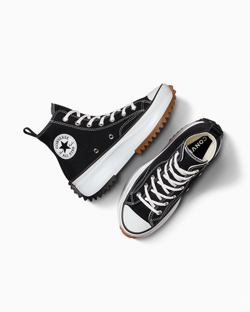 Converse Run Star Hike Platform Zwart Wit | 4182-KYCPQ