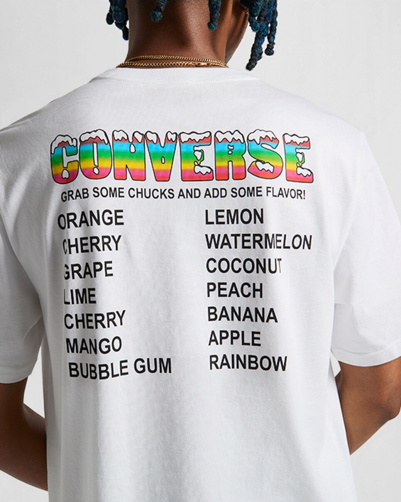 Converse Snow Cone Grafische Loose-Fit T-Shirt Wit | 5297-CVYDU