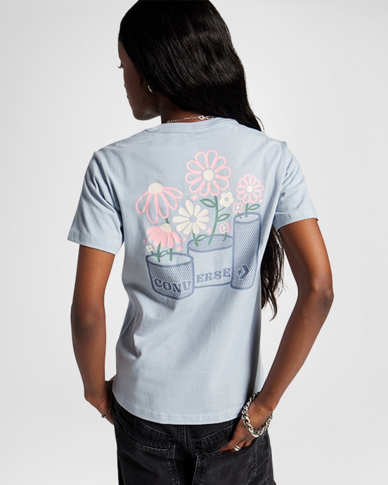 Converse Spring Blooms T-Shirt Grijs | 8410-LDZVI