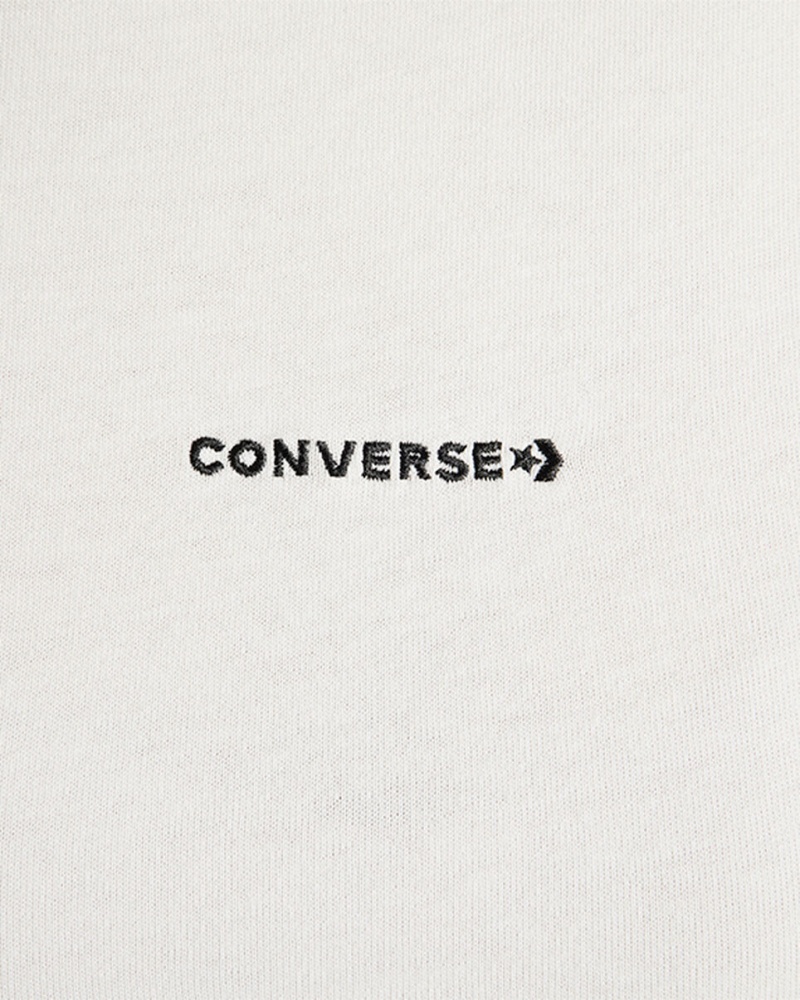 Converse Wordmark Kort Sleeve Top Egret | 8453-DQELZ