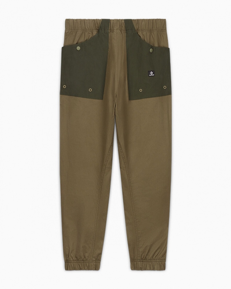 Converse Woven Utility Jogger Khaki | 0524-RXVEH